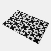 黒いス絵を描プラッシュパターン ドアマット (アングル)