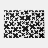 黒いス絵を描プラッシュパターン ドアマット (正面)