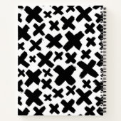 黒いス絵を描プラッシュパターン ノートブック (裏面)