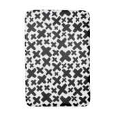 黒いス絵を描プラッシュパターン バスマット (正面縦)