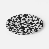 黒いス絵を描プラッシュパターン ペーパープレート (アングル)