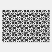 黒いス絵を描プラッシュパターン ラッピングペーパーシート (正面2)