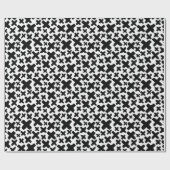 黒いス絵を描プラッシュパターン ラッピングペーパー (フラット)