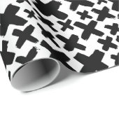 黒いス絵を描プラッシュパターン ラッピングペーパー (ロールコーナー)