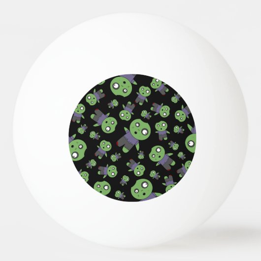 黒いゾンビ 卓球ボール (正面)