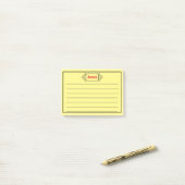 黒いタイトル華美グラパターン(の模様が)あるフィック ポストイット (デスク上)