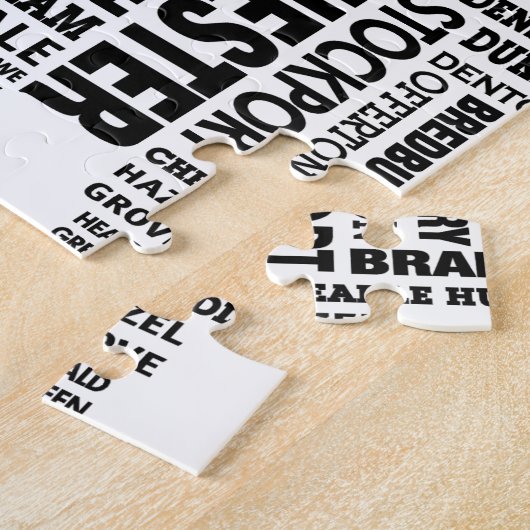 黒いタイプ地図のより素晴らしいマンチェスター ジグソーパズル (側面)