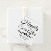 黒いタイポグラフィの花の後で幸結婚福 フェイバータグ (インサイチュ)