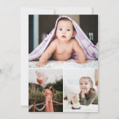 黒いタイポグラフィ写真の卒業式の日付を保存 セーブザデート (裏面)