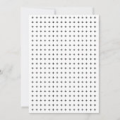 黒いタイポグラフィ日付の発表の変更 セーブザデート (裏面)