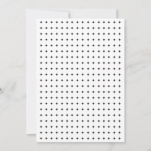 黒いタイポグラフィ日付の発表の変更 セーブザデート (裏面)