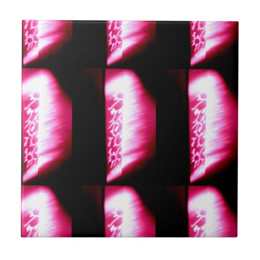 黒いタイルに赤 タイル (正面)