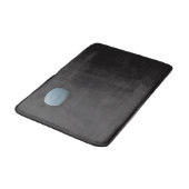 黒いタイルに青い石鹸 バスマット (アングル)