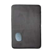黒いタイルに青い石鹸 バスマット (正面縦)