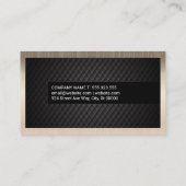黒いタイルの背景 |ダークメタリック縁ど 名刺 (裏面)