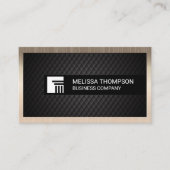 黒いタイルの背景 |ダークメタリック縁ど 名刺 (正面)