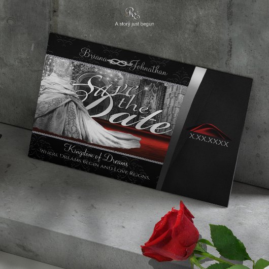 黒いタイ結婚の宛先の日付を保存 セーブザデート