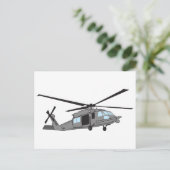 黒いタカのヘリコプター ポストカード (スタンド正面)