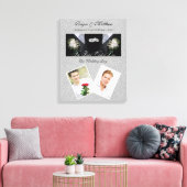 黒いタキシス結婚二つ目のルームと写真 キャンバスプリント (インサイチュ (リビング))