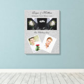 黒いタキシス結婚二つ目のルームと写真 キャンバスプリント (インサイチュ (ウッドフロア))