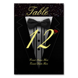 黒いタキシードのテーブル数 テーブルナンバー