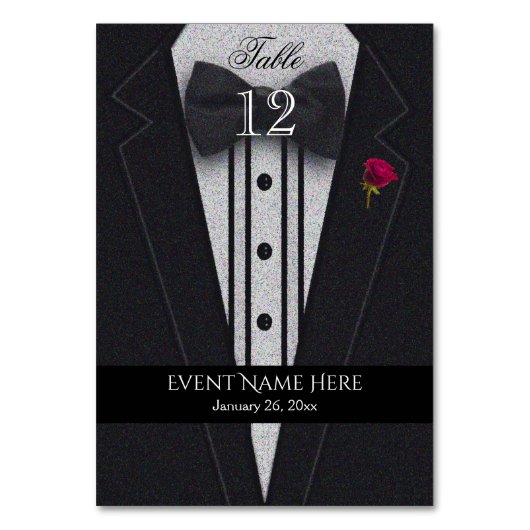 黒いタキシード テーブルナンバー (正面)