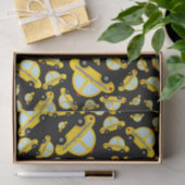 黒いタクシーパターン 薄葉紙 (ギフト)