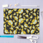 黒いタクシーパターン 薄葉紙 (クラフト)