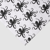 黒いタコのシルエット 薄葉紙 (詳細)