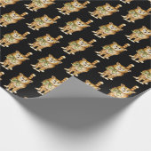 黒いタビー猫 ラッピングペーパー (角)