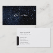 黒いタブ付きディバイダーライン/夜空 名刺 (正面/裏面)