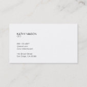 黒いタブ付きディバイダー線/グレー表示 名刺 (裏面)