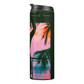 黒いタンクの上に乗った女性と黒い上に立ったズボン タンブラー (回転右)