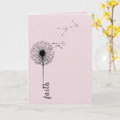 黒いタンポポ信仰のインスピレーション カード (黄色い花)