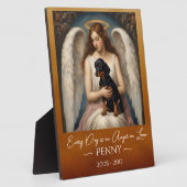 黒いタン・ダシュント・エンジェルを失うオマージュ フォトプラーク (側面)