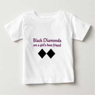 黒いダイヤは女の子の友最高の達だ ベビーTシャツ
