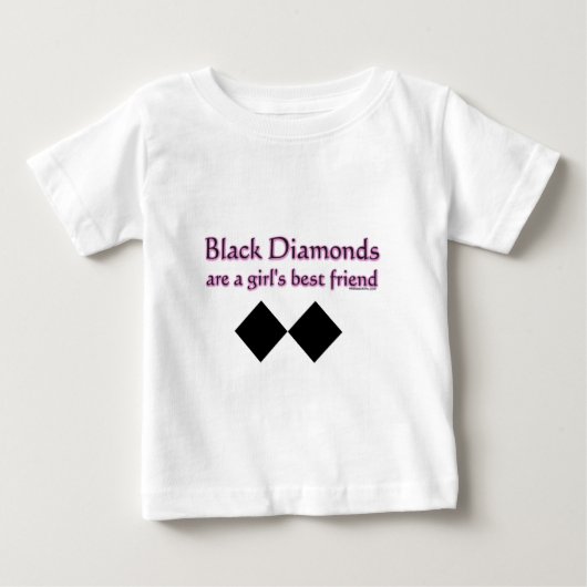 黒いダイヤは女の子の友最高の達だ ベビーTシャツ (正面)