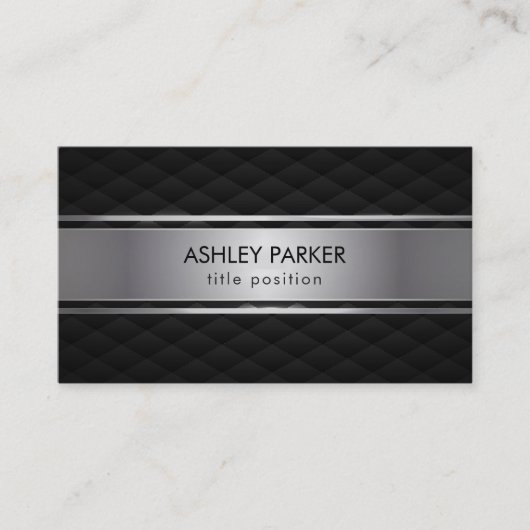 黒いダイヤモンドのシェイプ背景 名刺 (正面)