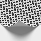 黒いダイヤモンドの白 ラッピングペーパー (角)