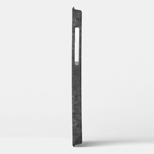 黒いダチョウの革ルック Case-Mate iPhoneケース (裏面 / 左)