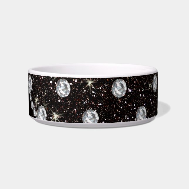 黒いダパーソナライズされたイヤの名前を付ける ボウル (右)