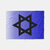 黒いダビデの星 フリースブランケット (正面(横))