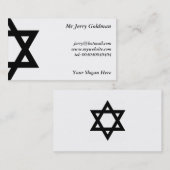 黒いダビデの星 名刺 (正面/裏面)