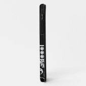 黒いダマスク織によって印刷されるダイヤモンドのiPhone 5の穹窖 Case-Mate iPhoneケース (裏面/左)