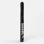 黒いダマスク織によって印刷されるダイヤモンドのiPhone 5の穹窖 Case-Mate iPhoneケース (裏面/右)