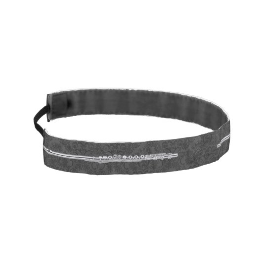 黒いダマスク織の効果の銀製のフルート アスレチックヘッドバンド (左)