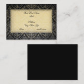 黒いダマスク織の名刺 名刺 (正面/裏面)