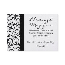 黒いダマスク織の顧客のロイヤリティカード