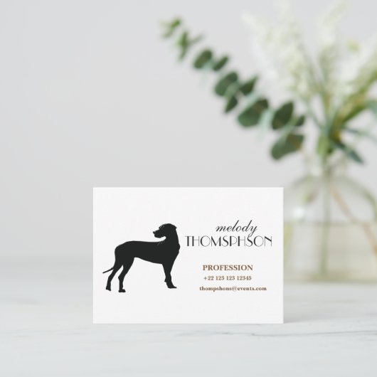 黒いダン犬、カスタム名刺 名刺 (スタンド正面)