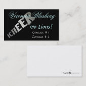 黒いチアリーダービジネス/テレホンカード コーリングカード (正面/裏面)